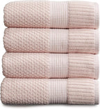 NY Loft 100% Cotton Bath Towel 4 Pack | Super Soft & Absorbent Quick-Dry Bath by NYLoft