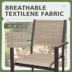Flamaker Patio Chairs Textilene Outdoor Chairs Set of 6 Stackable Dining Chair for Backyard, Deck, Poolside (Beige) - Image 5