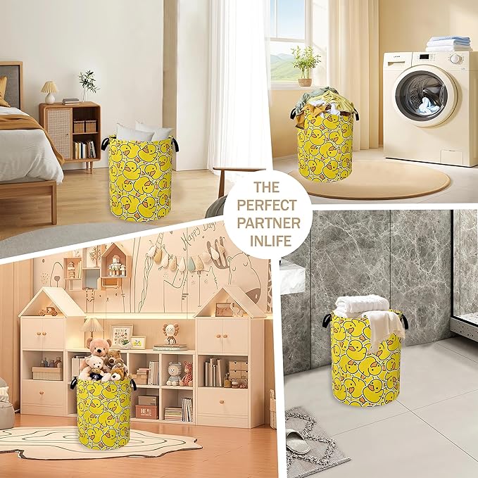 Collapsible Laundry Basket, Cute Cartoon Animal Hampers - Image 6