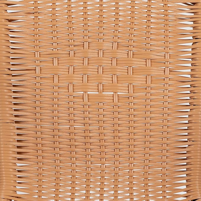 Flash Furniture Lila 4 Pack Beige Rattan Indoor-Outdoor Restaurant Stack Chair | Versatile and Stylish Seating - Image 16