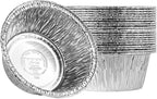 PLASTICPRO 4.5'' Inch Round Tin Foil Pans Disposable Aluminum, Freezer & Oven by PLASTICPRO