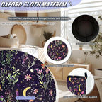 Moon Wild Flowers Laundry Basket Oxford Cloth Colorful Floral Laundry Hamper - Image 6