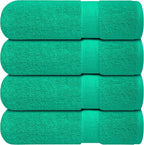 Infinitee Xclusives Luxury 100% Ring-Spun Cotton Bath Towels Set of 4 – Soft by InfiniteeXclusives