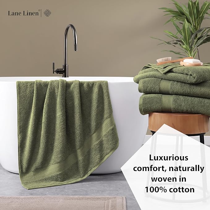 LANE LINEN 100% Ring Spun Cotton Luxury Bath Sheet 2 Pcs - Image 4