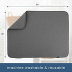 S&T INC. Dish Drying Mat XL 2 Pack, 18” x 24”, Absorbent Microfiber Kitchen - Image 6