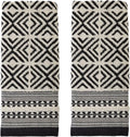 SKL Home Diamond Grid 100% Cotton Premium 2-Piece Hand Towel Set, 600 GSM by SKLHomebySaturdayKnightLtd