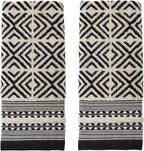 SKL Home Diamond Grid 100% Cotton Premium 2-Piece Hand Towel Set, 600 GSM by SKLHomebySaturdayKnightLtd