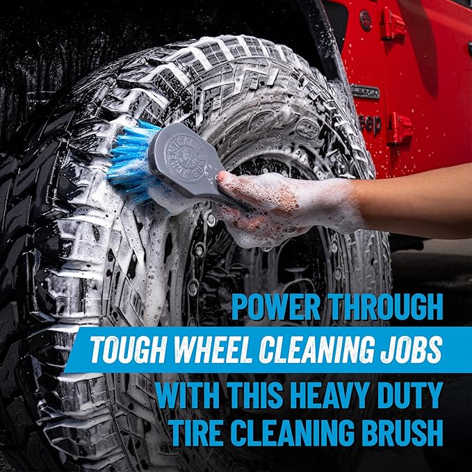 Chemical Guys ACCG05 Big Blue Stiffy Heavy Duty Tire & Upholstery Cleaning Brush - Image 2