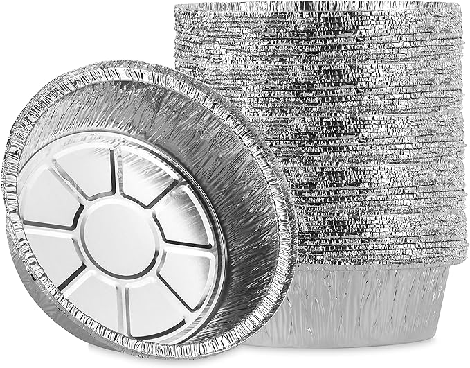 PLASTICPRO 6'' Inch Round Tin Foil Cake Pans Disposable Aluminum, Freezer & by PLASTICPRO