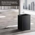 EKO Laguna 2.6 Gallon/10L Matte Black Stainless Steel Open Top Trash Can - Image 2
