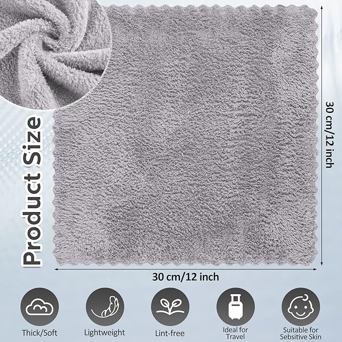 Newwiee 100 Pcs Washcloths Bulk Quick Drying Bathroom Wash Clothes 12 x 12 Inch - Image 2