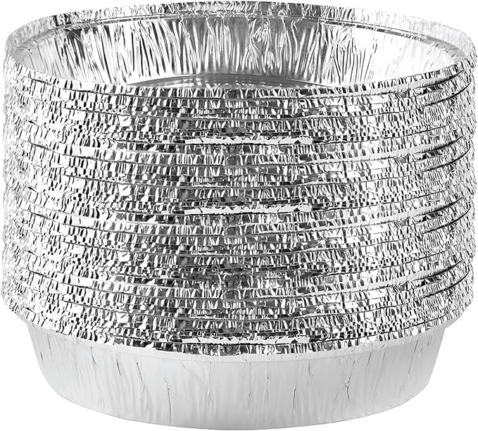 PLASTICPRO 9'' Inch Round Tin Foil Pans Disposable Aluminum, Freezer & Oven Safe by PLASTICPRO