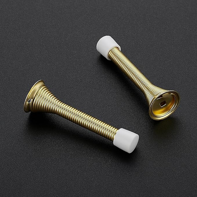 Ravinte Door Stoppers, 6 Pack Gold Spring Door Stops - Image 3
