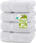 Utopia Towels 4 Pack Premium Bath Towels Set, 27 by 54 Inches, 100% Ring Spun by UTOPIATOWELS
