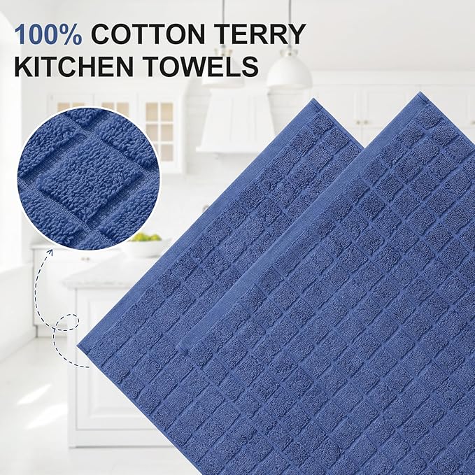 Homaxy Premium Cotton Kitchen Towels 16"x 28", Large Natural Ring Spun 390 GSM - Image 2