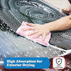 FIXSMITH Microfiber Cleaning Cloth, Shop Towels Bulk, 24 Pack Pink Microfiber - Image 5