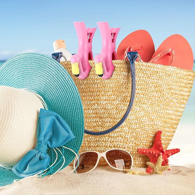 4 Pieces Beach Towel Clip Jumbo Size Chair Clips Towel Holder Clothes Pegs - Image 4