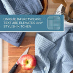 Town & Country Basics Basketweave Antimicrobial Terrycloth Kitchen Towel 4-Pack - Image 7