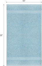 Cotton Craft - 6 Pack - Ultra Soft Extra Large Hand Towels 16x28 Light Blue - - Image 2