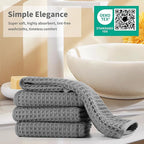 Microfiber Waffle Face Towels, 2 Pieces, Fast Drying, Lint Free 430 GSM - Image 6