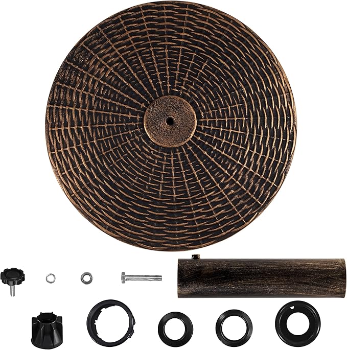 Yaheetech 22 lbs Heavy Duty Outdoor Umbrella Base 18" Round Patio All-Weather Umbrella Stand Market Umbrella Base for Garden & Lawn, Bronze - Image 8
