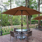 Blissun 7.5 ft Patio Umbrella, Yard Umbrella, Outdoor Market Umbrella with Push Button Tilt Crank, Brown - Image 6