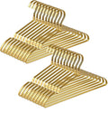 Amber Home 20 Pack Premium Matte Gold Aluminum Coat Hangers, 16.5” Extra Smooth by AmberHome