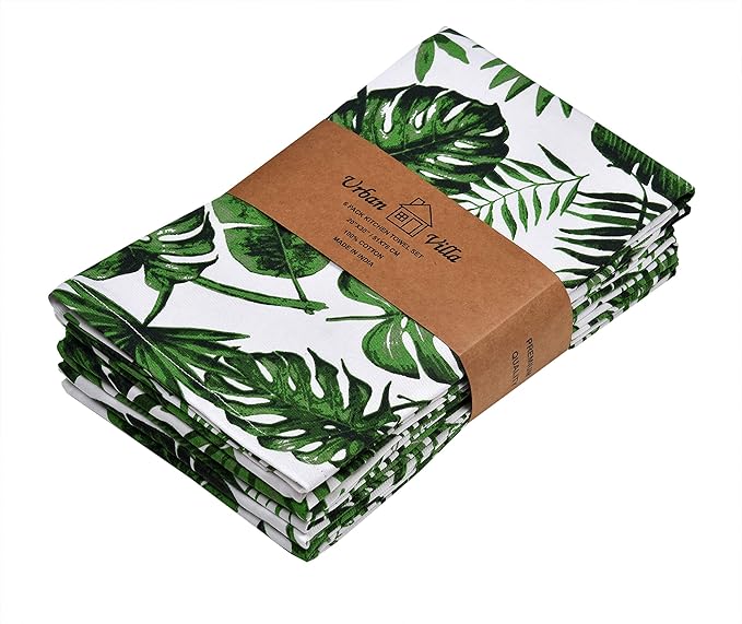 Urban Villa Tropical Print Kitchen Towels by CottonTrends