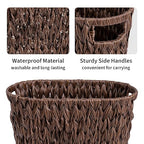 GRANNY SAYS Wicker Waste Basket, Waterproof Bathroom Trash Can, Bedroom Can - Image 6
