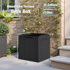 Devoko 30 Gallon Resin Deck Box 2 Pack Outdoor Indoor Waterproof Storage Box for Patio Furniture Pool Accessories Storage for Cushion Garden Tools (Black, 2 Pack) - Image 7