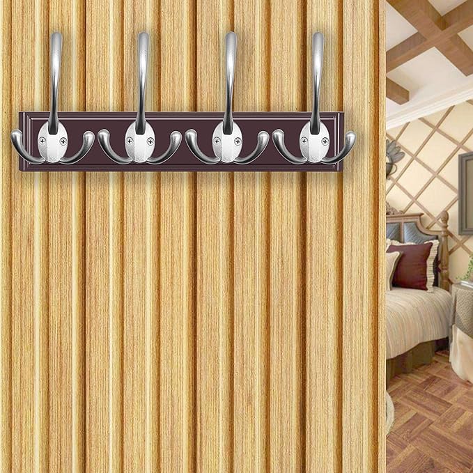 IBosins 6 Pack Big Heavy Duty Three Prongs Coat Hooks Wall Mounted - Image 4