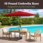 Umbrella Base - Heavy-Duty 19lbs Weighted Outdoor Stand for Patio Table, Tilt, and Lightweight Freestanding Umbrellas by Pure Garden (Black) - Image 2