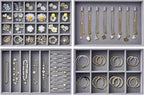 Velvet Jewelry Drawer Organizer Trays – Large Grey Stackable Jewelry Storage by pickpiff
