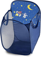 Store & Score Kids Fun LED Space Ship Light-Up Mesh Pop-up Hamper, Collapsible by Unknown