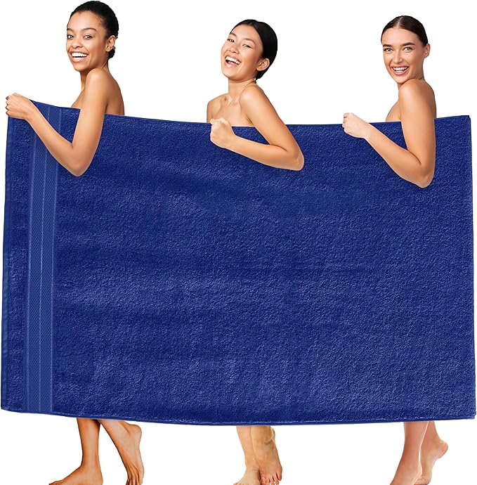 Elegant Comfort Three Line Popcorn Extra Large Luxury Bath Towel by ELEGANTCOMFORT