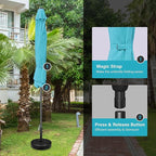 Simple Deluxe 9' Patio Umbrella Outdoor Table Market Yard Umbrella with Push Button Tilt/Crank - Image 5