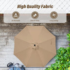Simple Deluxe 9' Patio Umbrella Outdoor Table Market Yard Umbrella with Push Button Tilt/Crank - Image 4