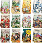 12 Pcs Seasonal Kitchen Towels Set by FuWeave