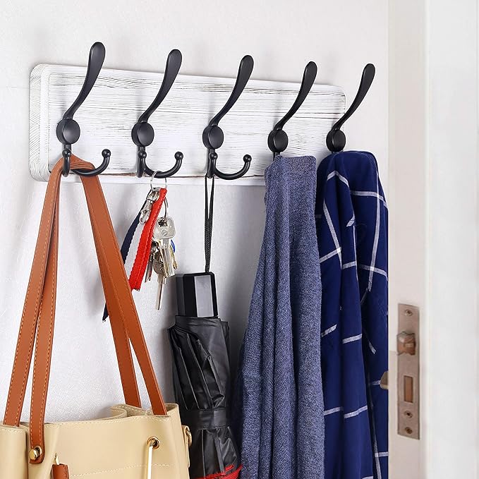 WEBI Coat Rack Wall Mount, Coat Hooks Wall Mounted, Coat Hanger Wall, Wood Hook - Image 4