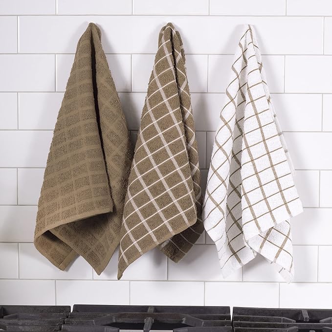 Ritz Terry Check Kitchen Towels: Highly Absorbent & Super Soft, Durable Kitchen - Image 5