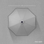 Best Choice Products 10ft Offset Cantilever Hanging Market Patio Umbrella, Smooth 360° Rotation, 8 Sturdy Ribs, Easy Adjustment - Fog Gray - Image 8