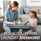 BROOKSTONE 11 GALLON XL 24" Collapsible Laundry Basket & Clothes Hamper - Image 5