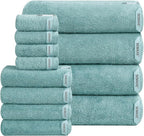 SEMAXE 12-Piece Family Bathroom Towel Set by SEMAXE