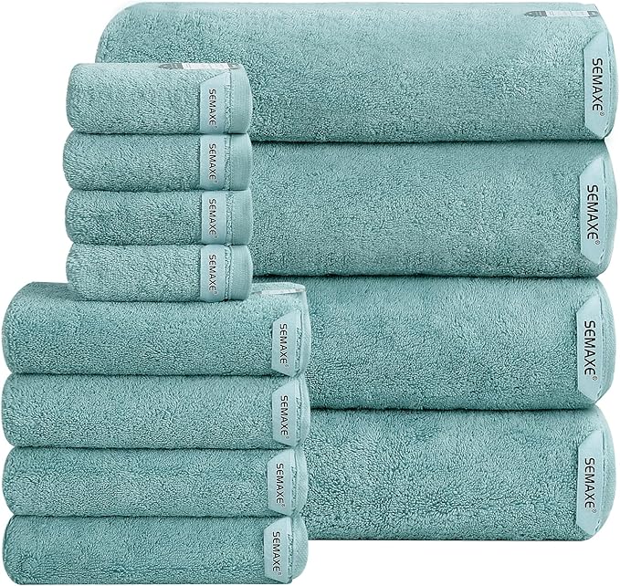 SEMAXE 12-Piece Family Bathroom Towel Set by SEMAXE