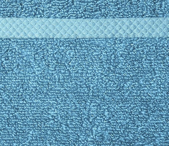 Amazon Basics Soft Cotton Washcloths, Lake Blue - Image 3