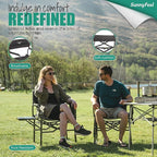 SUNNYFEEL Camping Directors Chair, Heavy Duty,Oversized Portable Folding Chair with Side Table, Pocket for Beach, Fishing,Trip,Picnic,Lawn,Concert Outdoor Foldable Camp Chairs - Image 4