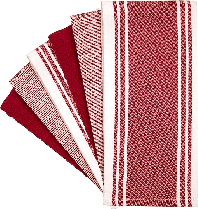 Premium Kitchen Towels | Large Cotton Dish Towels | Flat & Terry Highly - Image 3