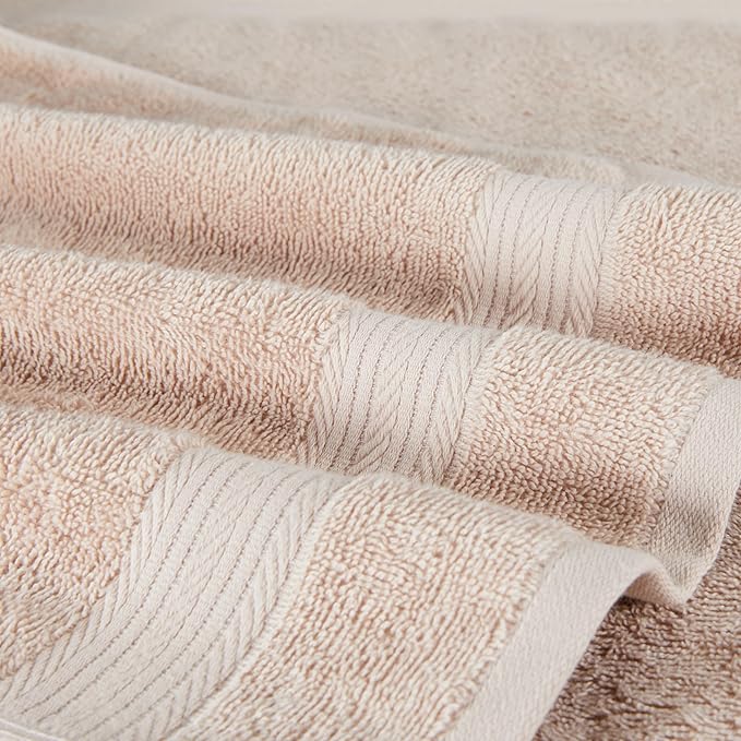 Amazon Basics Fade-Resistant 100% Cotton Hand Towel, Blush Pink - Image 5