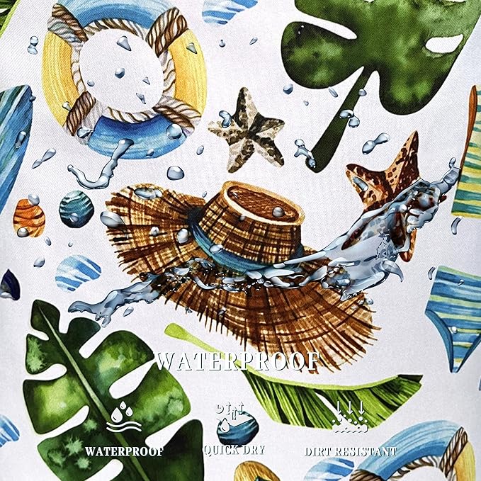 Funny Hawaii Laundry Hamper Surf Beach Elements Colorful Laundry Basket - Image 5