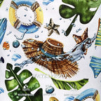 Funny Hawaii Laundry Hamper Surf Beach Elements Colorful Laundry Basket - Image 5
